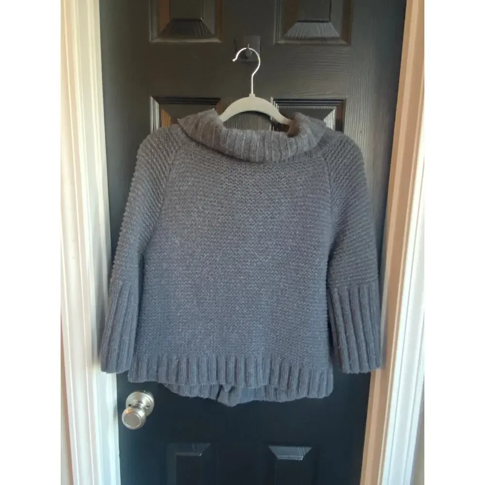 Kate Spade 100% Merino Wool Knit Button-Up Dark Gray Cardigan-Size S